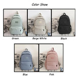 Women's Backpack Solid Female Multi-pocket Travel Bag High Schoolbag