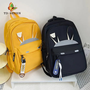Women's Backpack Student Schoolbag Rabbit Ear Bag Options Girls' Nylo...