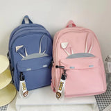 Women's Backpack Student Schoolbag Rabbit Ear Bag Options Girls' Nylo...