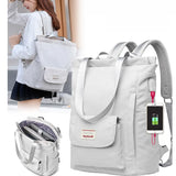 Women's Waterproof USB Laptop Backpack Schoolbag