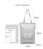 Women's Waterproof USB Laptop Backpack Schoolbag