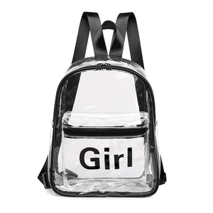 Women's Clear PVC Backpack Waterproof Transparent Bag