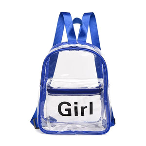 Women's Clear PVC Backpack Waterproof Transparent Bag