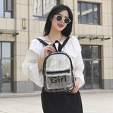 Women's Clear PVC Backpack Waterproof Transparent Bag