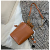 Women's Small Box Bucket Bag Messenger Small Bag