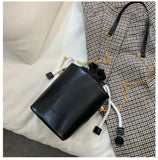 Women's Small Box Bucket Bag Messenger Small Bag