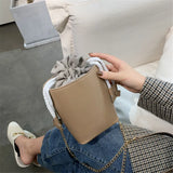 Women's Small Box Bucket Bag Messenger Small Bag