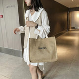 Women's Summer Shoulder Bag Literary Fan Letter Handbag
