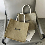 Women's Summer Shoulder Bag Literary Fan Letter Handbag