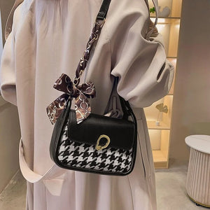 Women's Bag Thousand Bird Lattice Diagonal Cross Bag Shoulder Bag