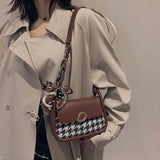 Women's Bag Thousand Bird Lattice Diagonal Cross Bag Shoulder Bag