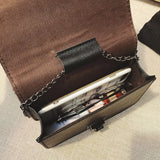 Marble Pattern Shoulder Bag Lock Wild Jossenger Small Square
