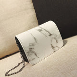 Marble Pattern Shoulder Bag Lock Wild Jossenger Small Square
