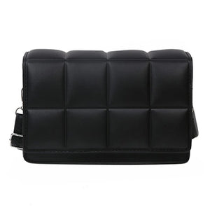 Women's Plaid Shoulder Handbag PU Leather Square Travel Messenger