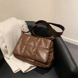 Winter Soft Cotton Embroidery Thread Messenger Bag