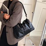 Winter Soft Cotton Embroidery Thread Messenger Bag