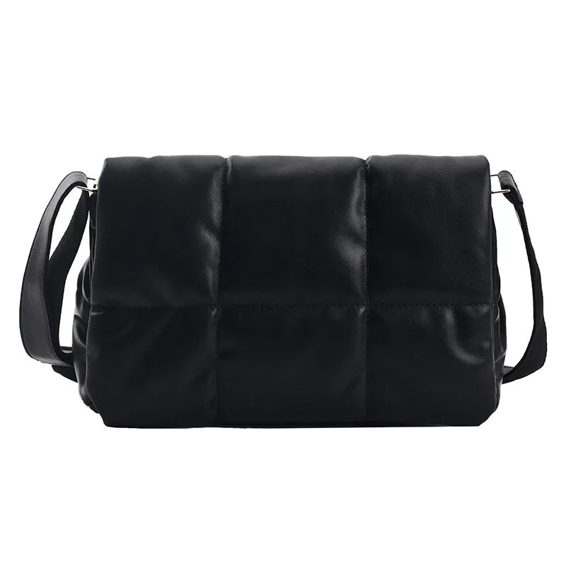 Winter Soft Cotton Embroidery Thread Messenger Bag