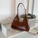 Small Zipper Shoulder Bag Women's PU Leather Handbag
