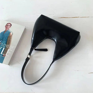 Small Zipper Shoulder Bag Women's PU Leather Handbag