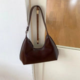 Small Zipper Shoulder Bag Women's PU Leather Handbag