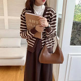 Small Zipper Shoulder Bag Women's PU Leather Handbag