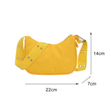 Women's Retro Shoulder Bag High Quality PU Nylon Hobos Shopper Bag