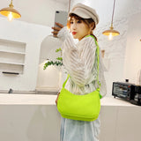 Women's Retro Shoulder Bag High Quality PU Nylon Hobos Shopper Bag