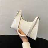 Embossed Hand Bag Stone Pattern Shoulder Tote Bag