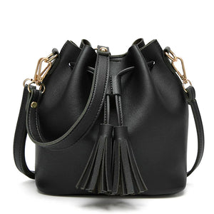 Women's Tassel Shoulder Messenger Bag Small Square Bag