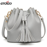 Women's Tassel Shoulder Messenger Bag Small Square Bag