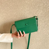 High-end Small Square Women's Diagonal Bag Leather Retro Tofu Bag