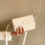 High-end Small Square Women's Diagonal Bag Leather Retro Tofu Bag