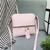 Tassel Shoulder Bag Crossbody Zipper Bag for Women