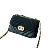 Women's PU Leather Messenger Bag Retro Chain Small Shoulder Bag
