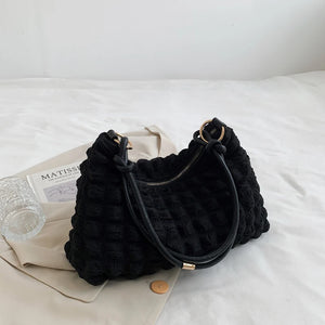 Women's Underarm Bag Casual Handbag Solid Temperament Shoulder Bag