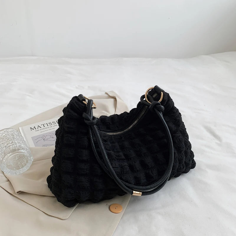 Women's Underarm Bag Casual Handbag Solid Temperament Shoulder Bag