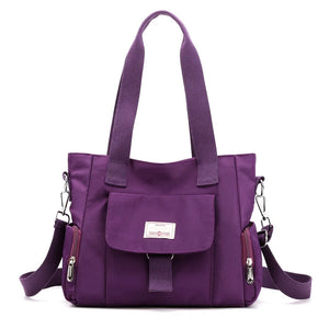 Women's Layered Messenger Bag Oxford Cloth Large Tote Bag