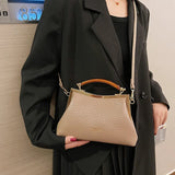 Women's Retro Shoulder Bag, Solid Color Portable Slung Bag