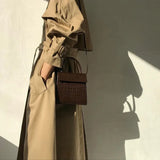 Small Crocodile Pattern Leather Shoulder Bag for Women