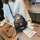 Women's Shoulder Bag PU Leather Small Square Bag Snake Pattern Handbag