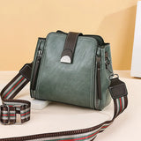Retro Women's Wide Shoulder Strap Large Capacity Messenger Bag