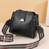 Retro Women's Wide Shoulder Strap Large Capacity Messenger Bag