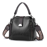 Retro Women's Wide Shoulder Strap Large Capacity Messenger Bag