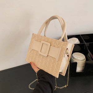 Summer Western Style Straw Crossbody Bag Tote Bag