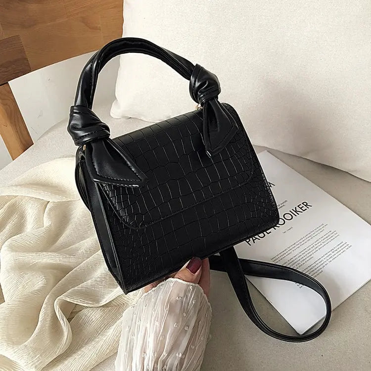 Crocodile Pattern Small Square Bag Hand-held Shoulder Messenger