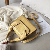 Crocodile Pattern Small Square Bag Hand-held Shoulder Messenger