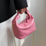 Women's Chain Crossbody Bag Soft Pu Leather Handbag