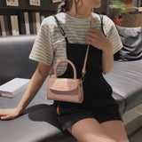 Women's PU Leather Shoulder Bag Stone Pattern Cover Handbag