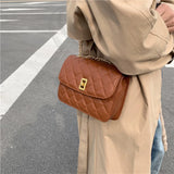 Women's PU Leather Shoulder Bag Solid Messenger Handbag All-match Shopper