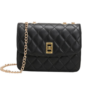Women's PU Leather Shoulder Bag Solid Messenger Handbag All-match Shopper